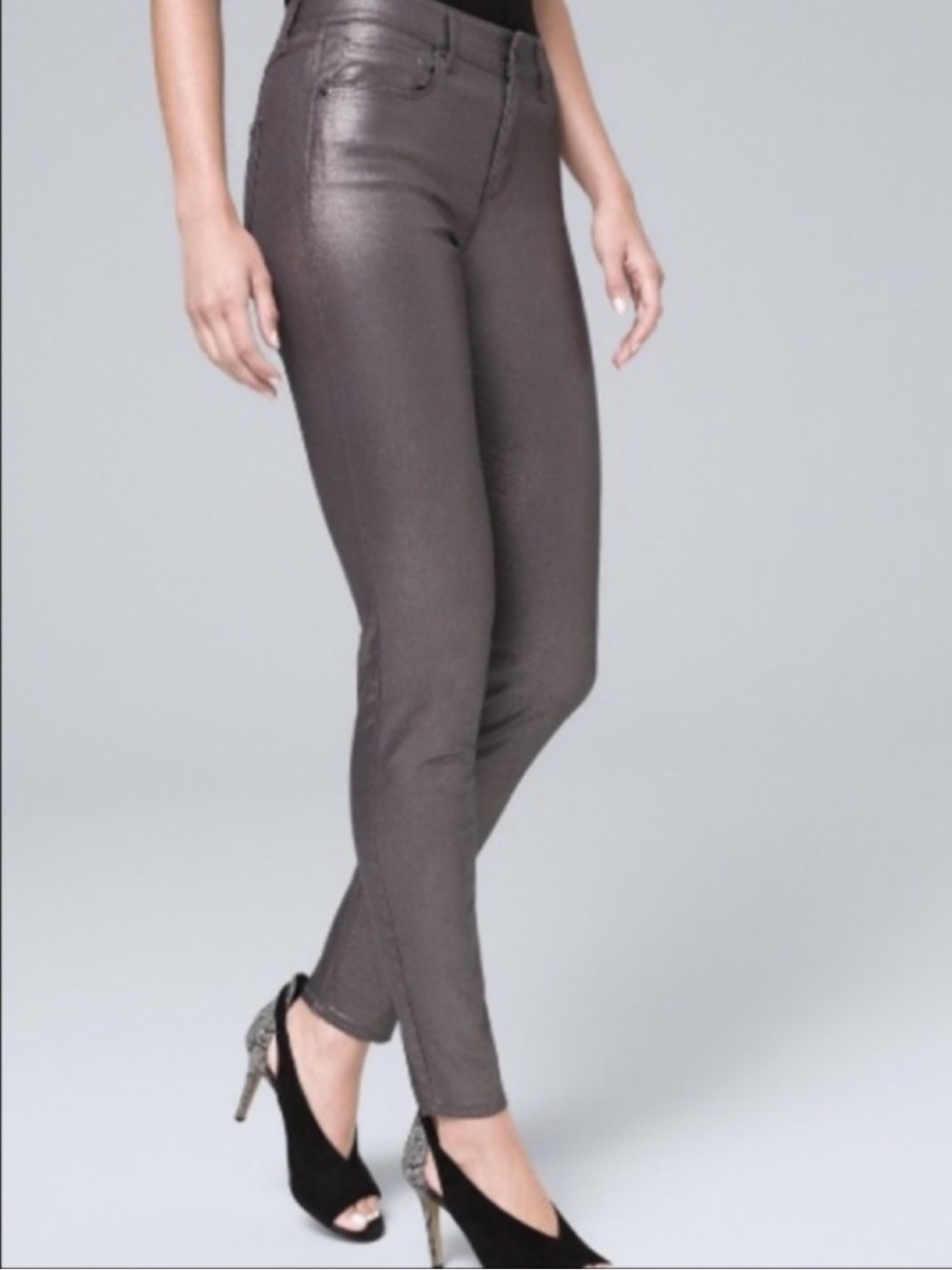 NWOT Metallic Skinny Jeans - Picture 2 of 9
